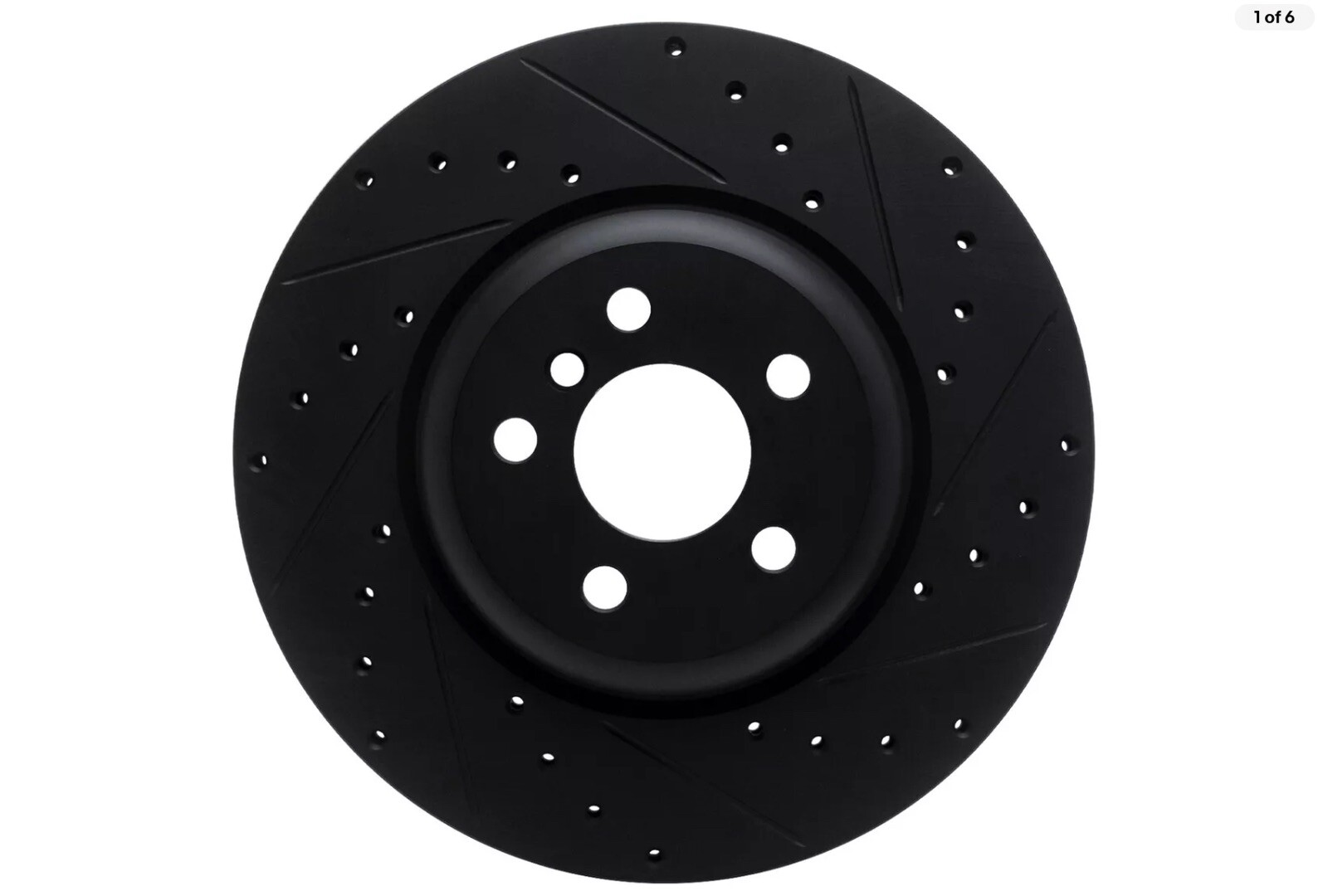 Drilled and Slotted Black Zinc Brake Rotor 633-31130L