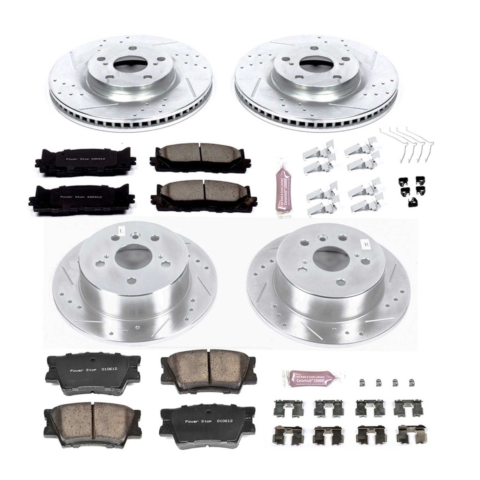 Powerstop K6480 Z23 Evolution Sport Rubberized Shims for 12-18 Camry / Avalon