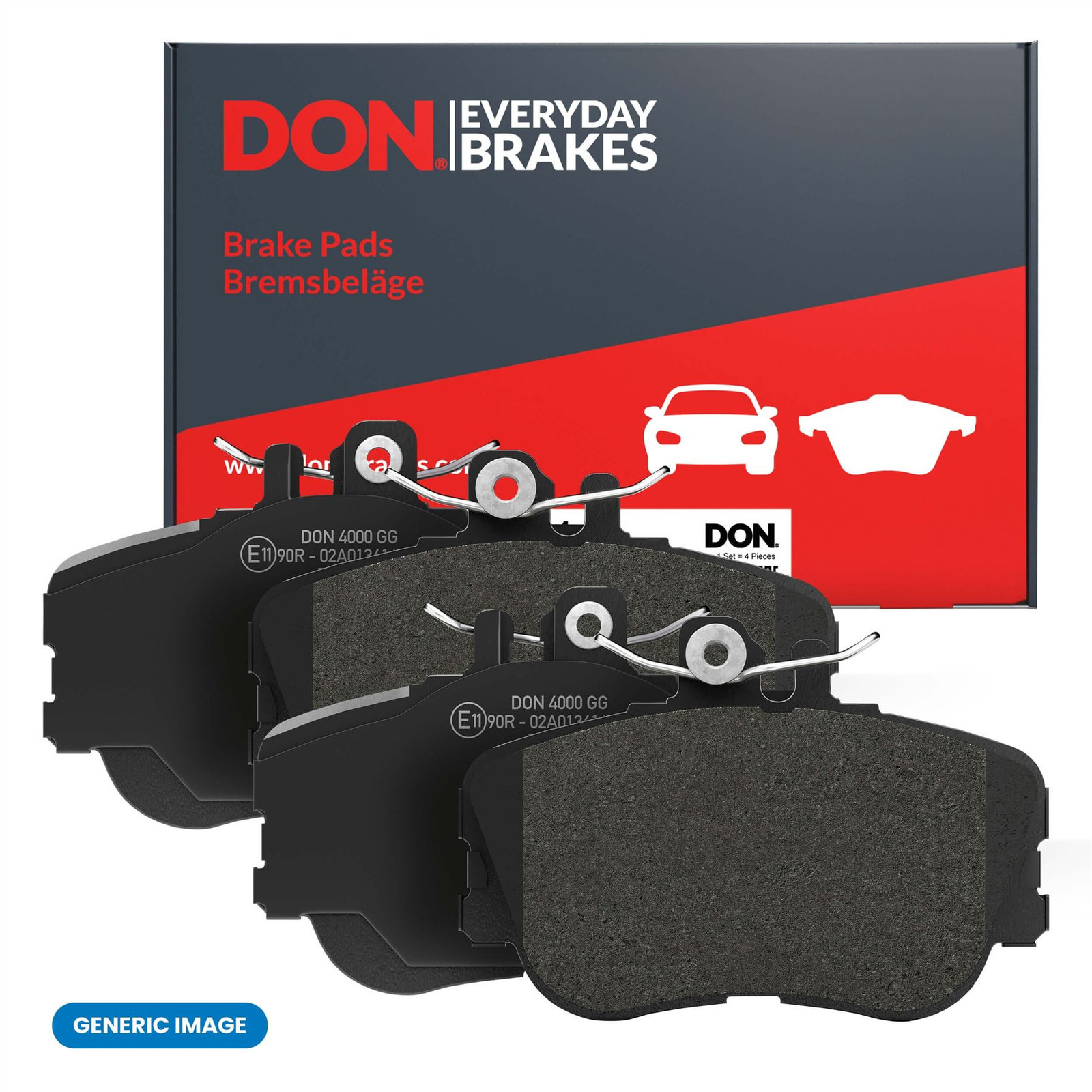DON Front Externally Vented Discs & Brake Pads Service Kit Fits Suzuki Swift