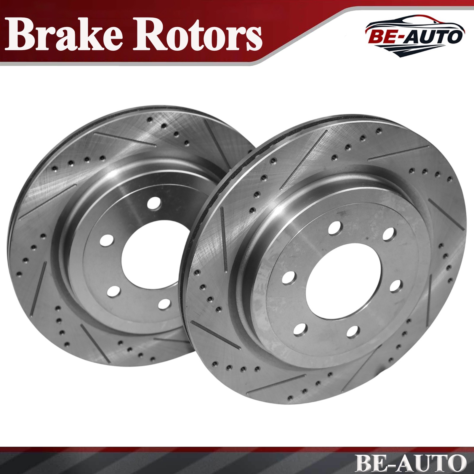 Drilled Brake Rotor for Ford Expedition 18-21 F-150 Lincoln Navigator Rear Pair