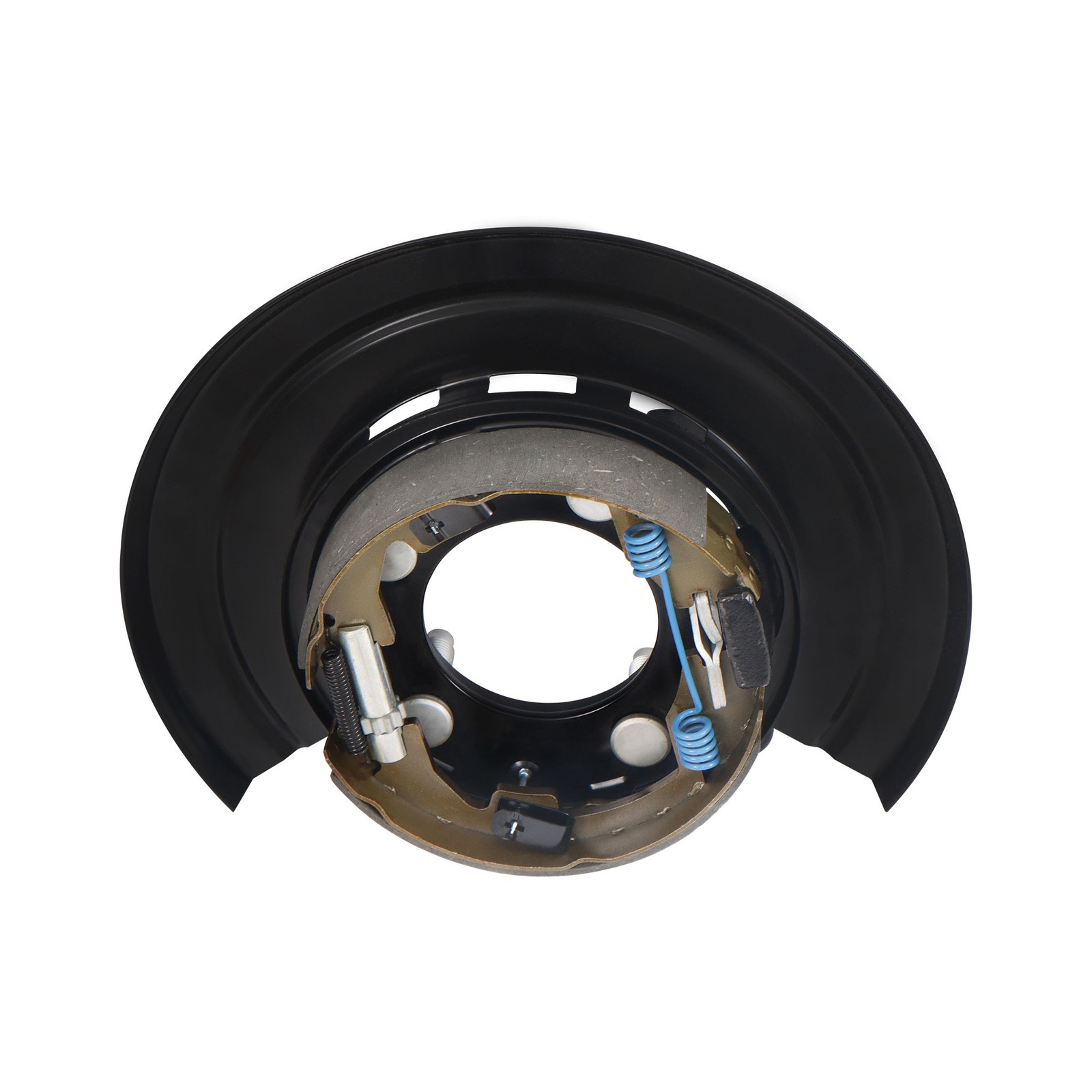 Rear Left Parking Brake Assy w/ Loaded Backing Plate for Ford F-250 Super Duty
