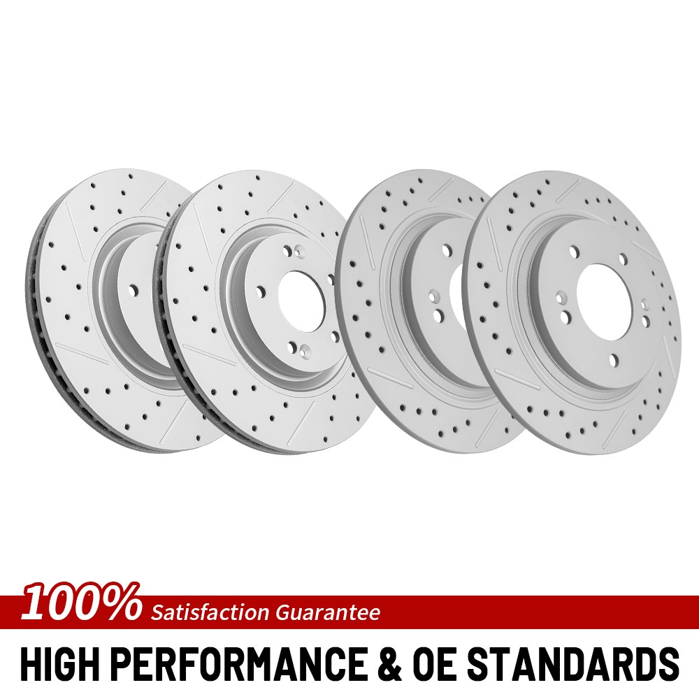 Front & Rear Brake Rotors For 2013-2020 Kia Optima Cadenza Hyundai Sonata Azera