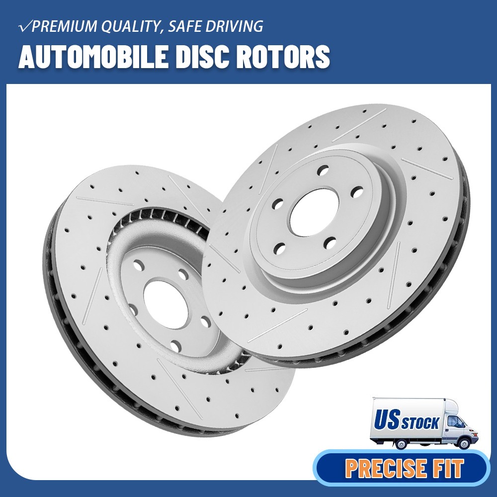 Front Drilled Disc Brake Rotors for 2018-2020 Jeep Grand Cherokee Durango SRT