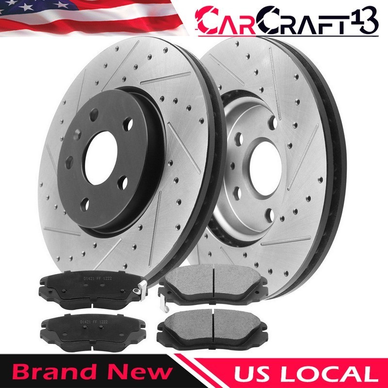 For Chevy Equinox GMC Terrain Brake Rotors and Pads Front 2010-2017 321mm