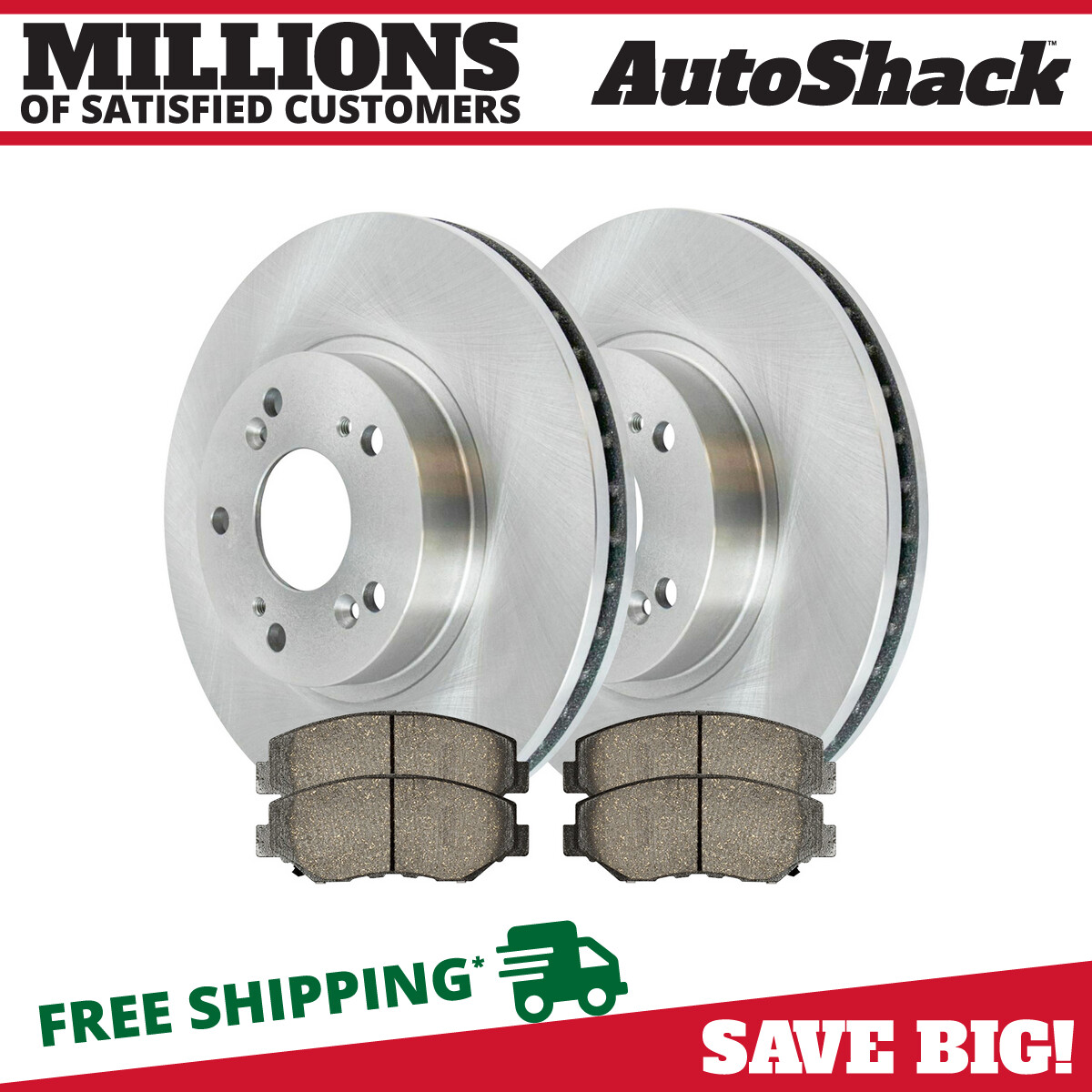 Front Brake Rotors & Pads for 2002 2003 2004 Honda CR-V 2.4L