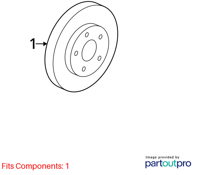 2018-2024 GMC Terrain 1.5L Front Left & Right Brake Rotor/Disc Pair 26 mm OEM