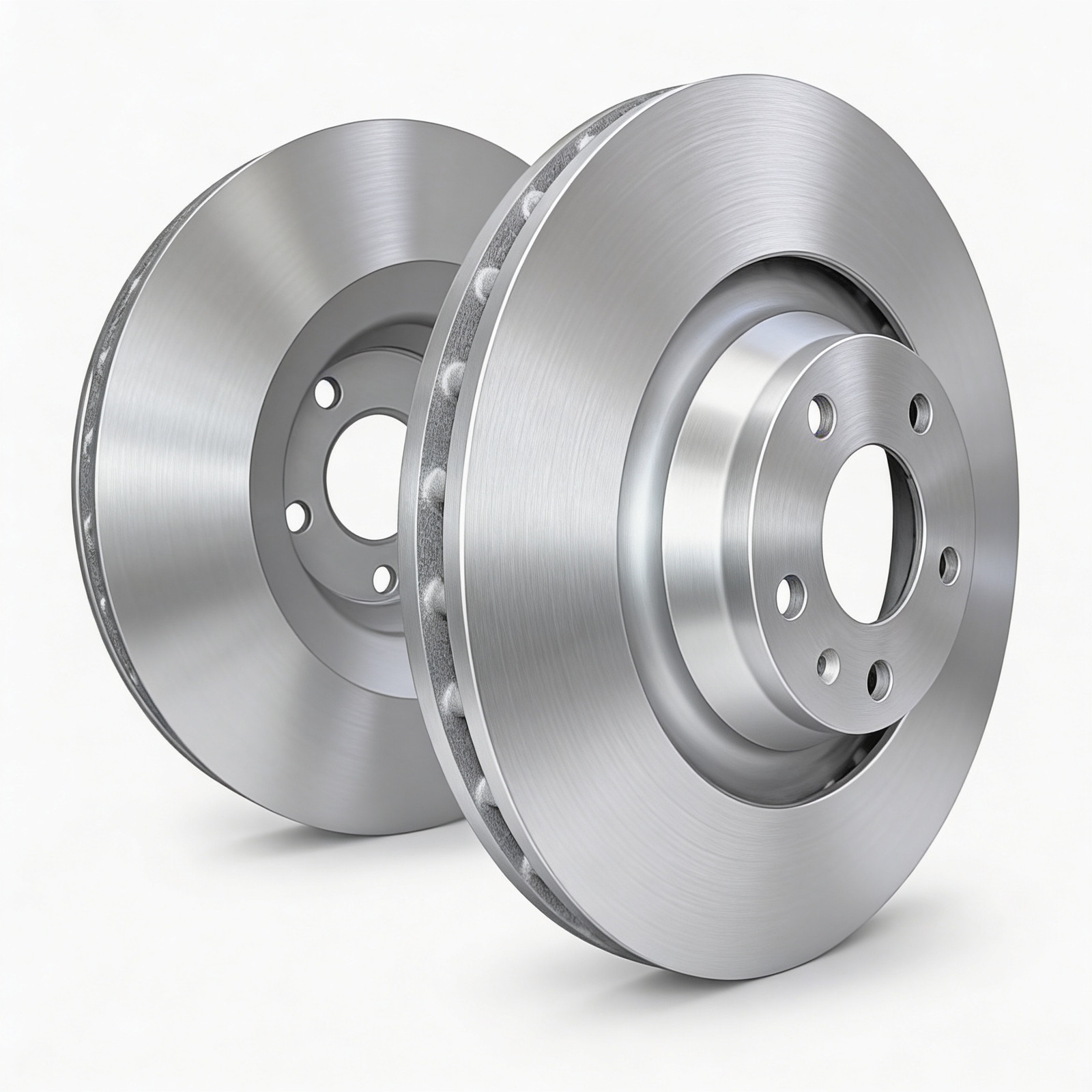 SP Performance P54-68-P Plain Silver Zinc Front Rotors 89-90 Ford Thunderbird