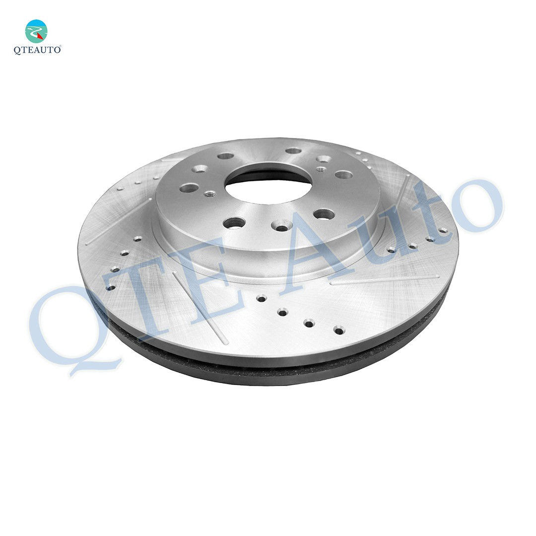 1P Front Left 329.95 Drilled Brake Rotor For 2005-2013 Chevrolet Silverado 1500