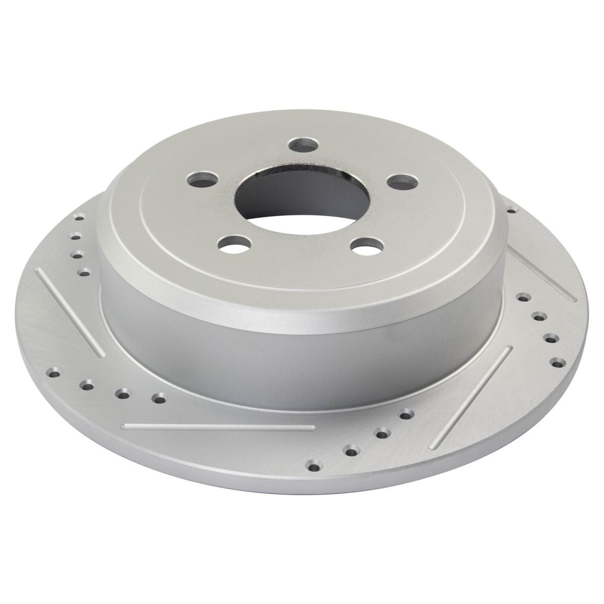 Front & Rear Performance Brake Rotor Drilled Slotted Zinc Coated Set of 4 New