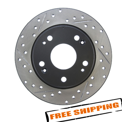 StopTech 127.40055R Drilled & Slotted Rear Brake Rotor for 03-07 Honda Accord