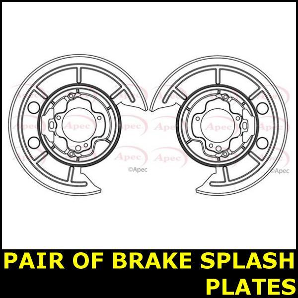 Pair Brake Cover Back Plate Rear Left Right FOR RELAY 2.2 3.0 06->ON Apec