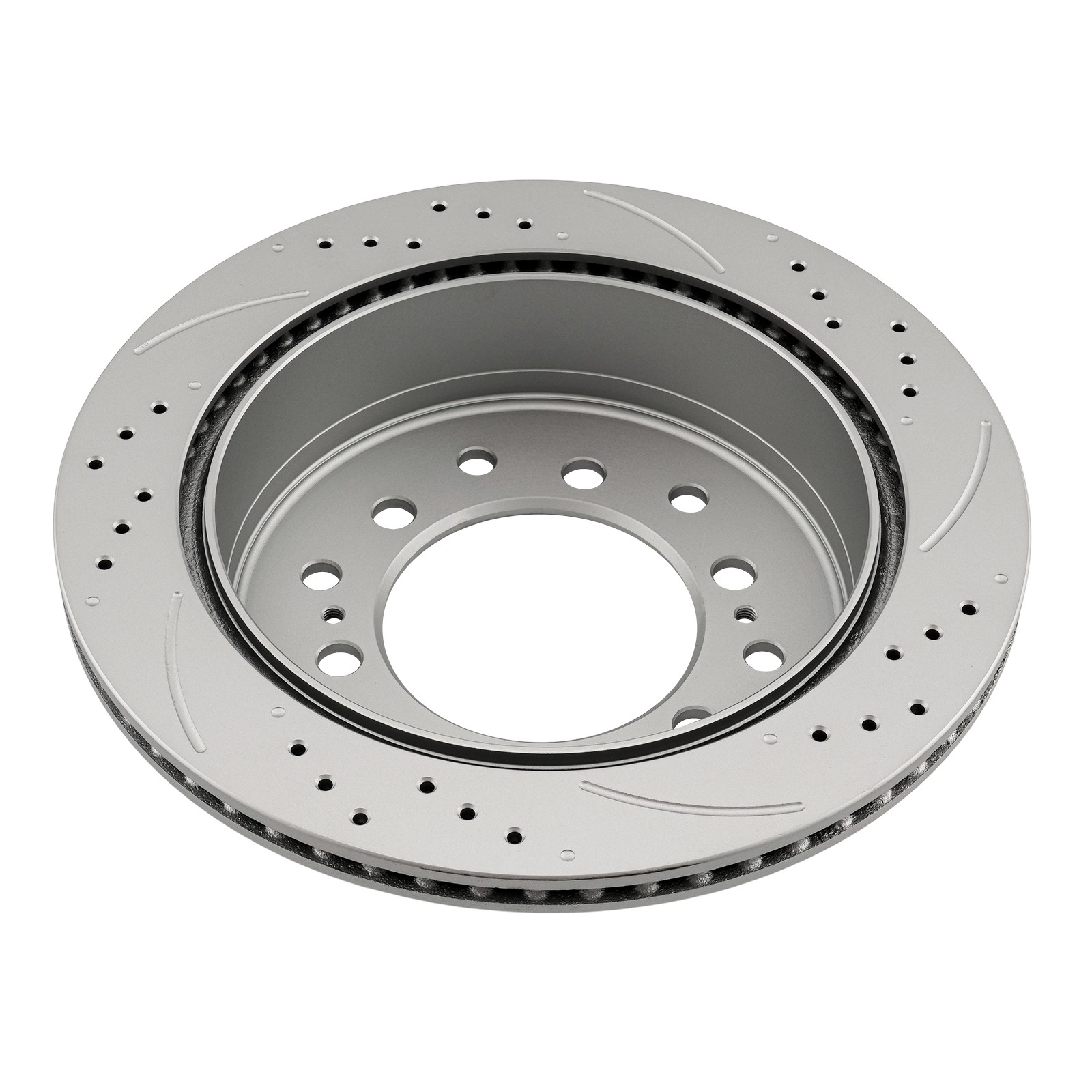 2x Rear Drilled Slotted Brake Rotors For Toyota Sequoia 01-07 FJ Cruiser 07-09