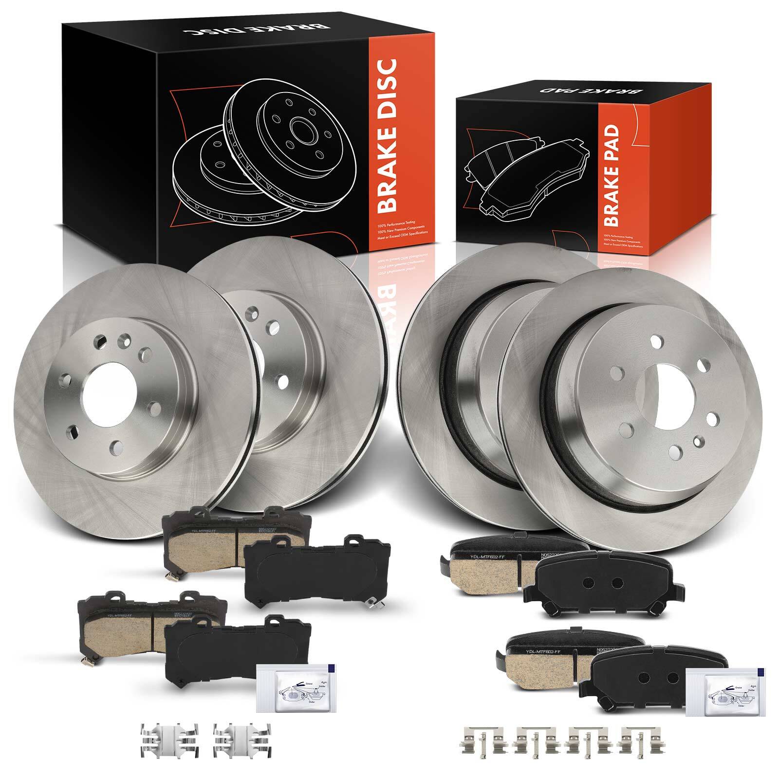 12pcs Front & Rear Disc Rotors & Brake Pads for Chevrolet Colorado GMC 2015-2020