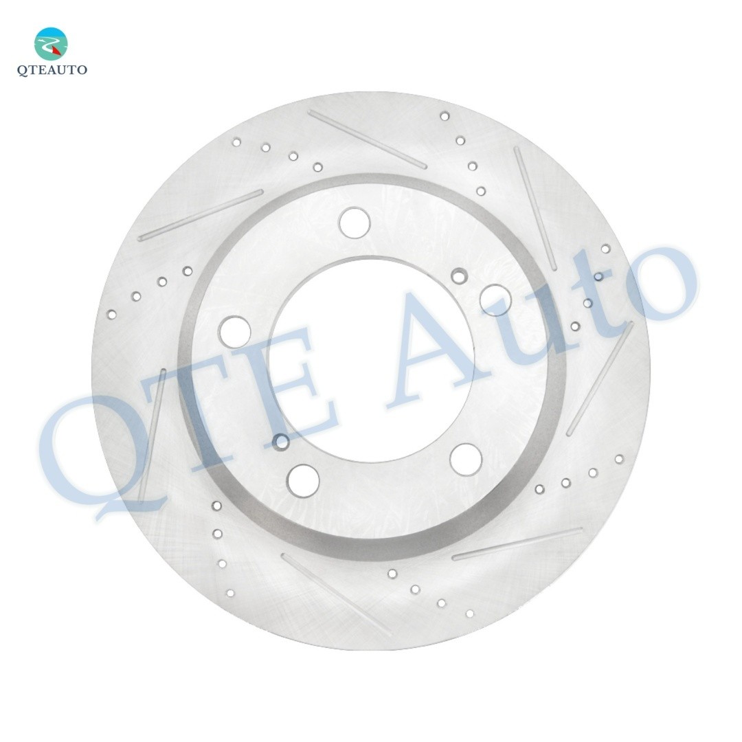 Front 1P Left 355mm Drilled Slotted Brake Disc Rotor To 2007-2021 Toyota Tundra