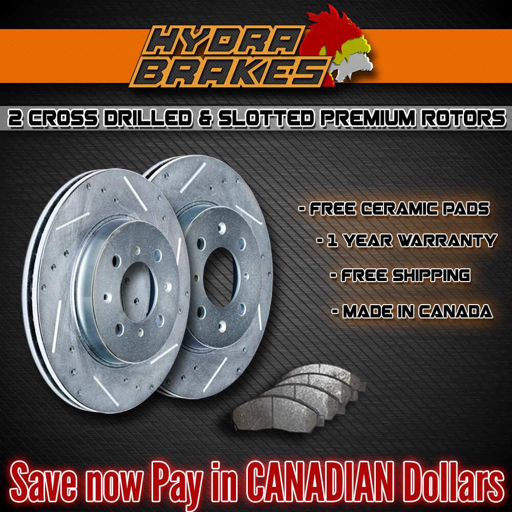 FITS 2015 2016 Hyundai Sonata GAS Drill Slot Brake Rotors CERAMIC SLV F