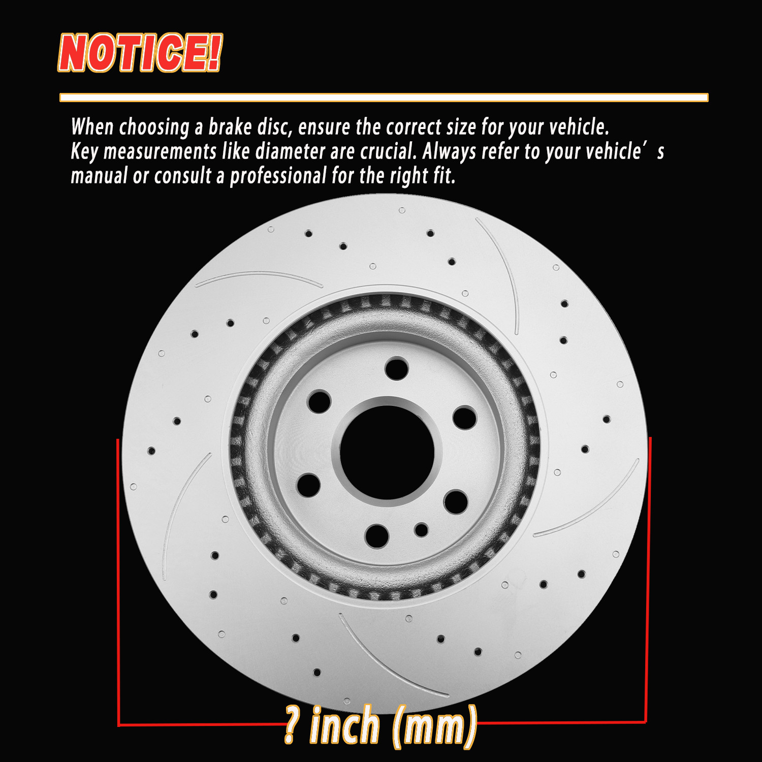 Front & Rear Drilled Rotors Brake Pads for 2006 – 2011 Bucik Lucerne 3.8L 3.9L