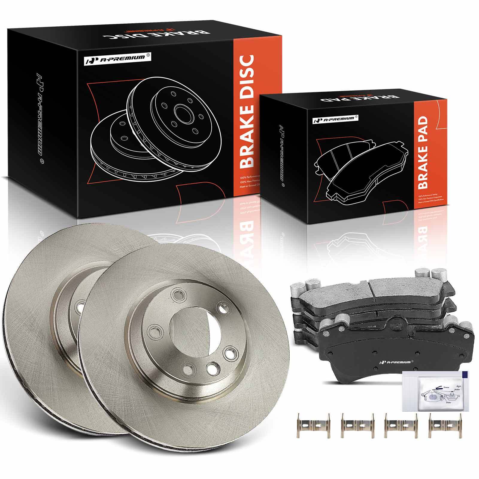 A-Premium Front Disc Brake Rotor & Ceramic Pad for Audi Q7 07-15 Porsche Cayenne
