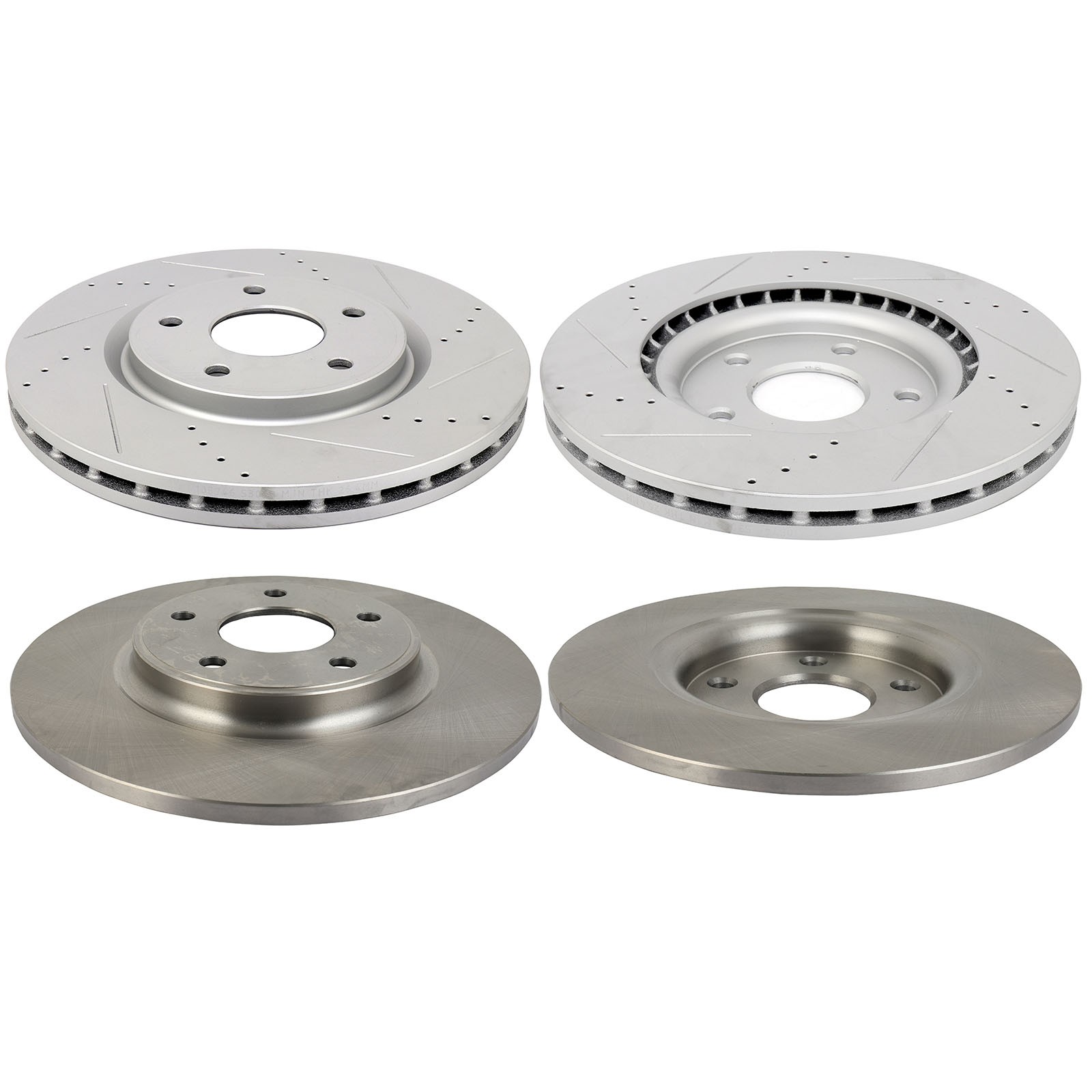 4X Front Rear Kit For Ram C/V 2012 2013 2014 2015 Discs Brake Rotors 5 Lug Count
