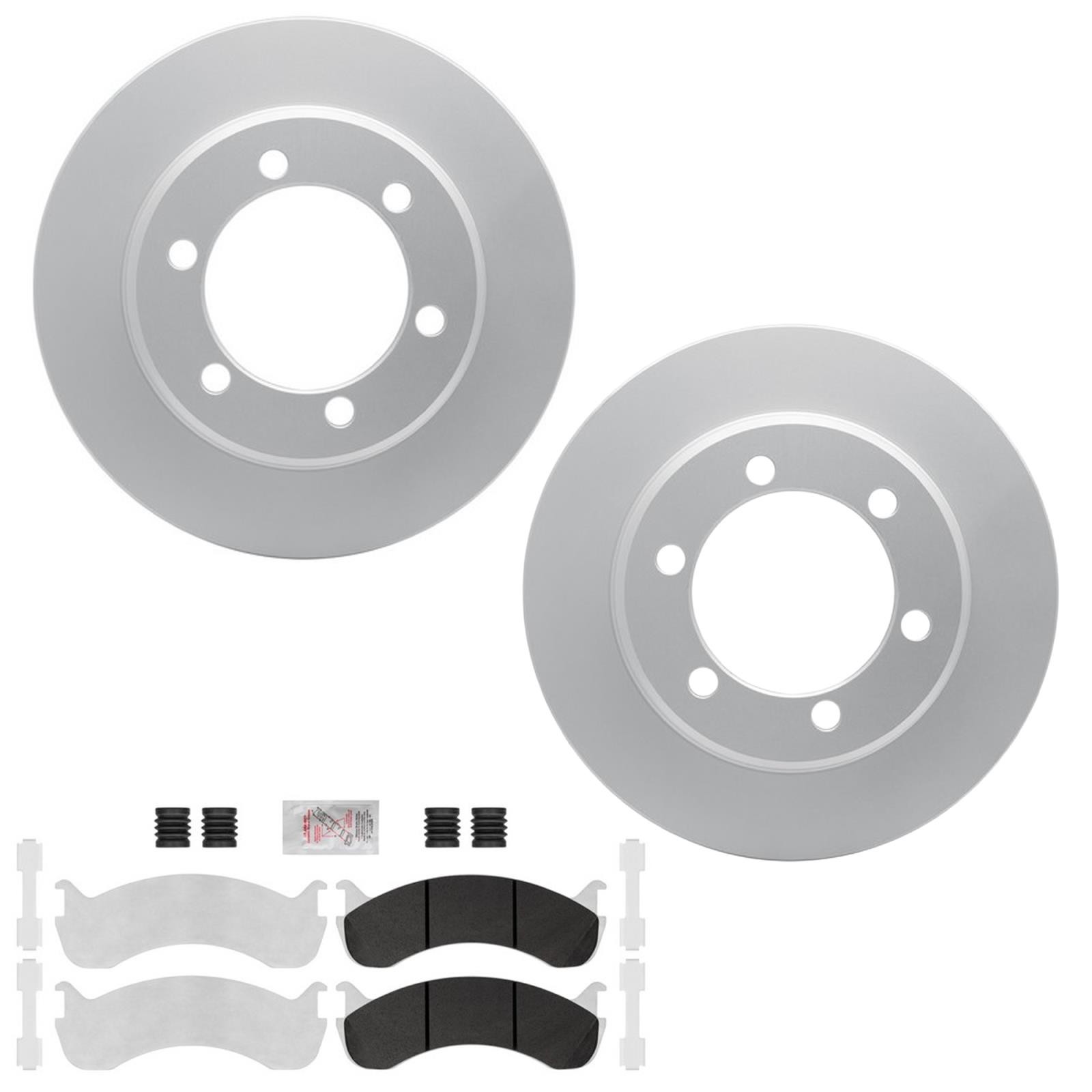 For 6 Hole 66MM Caliper International Disc Brake Rotors Galvanized Fleet Pads