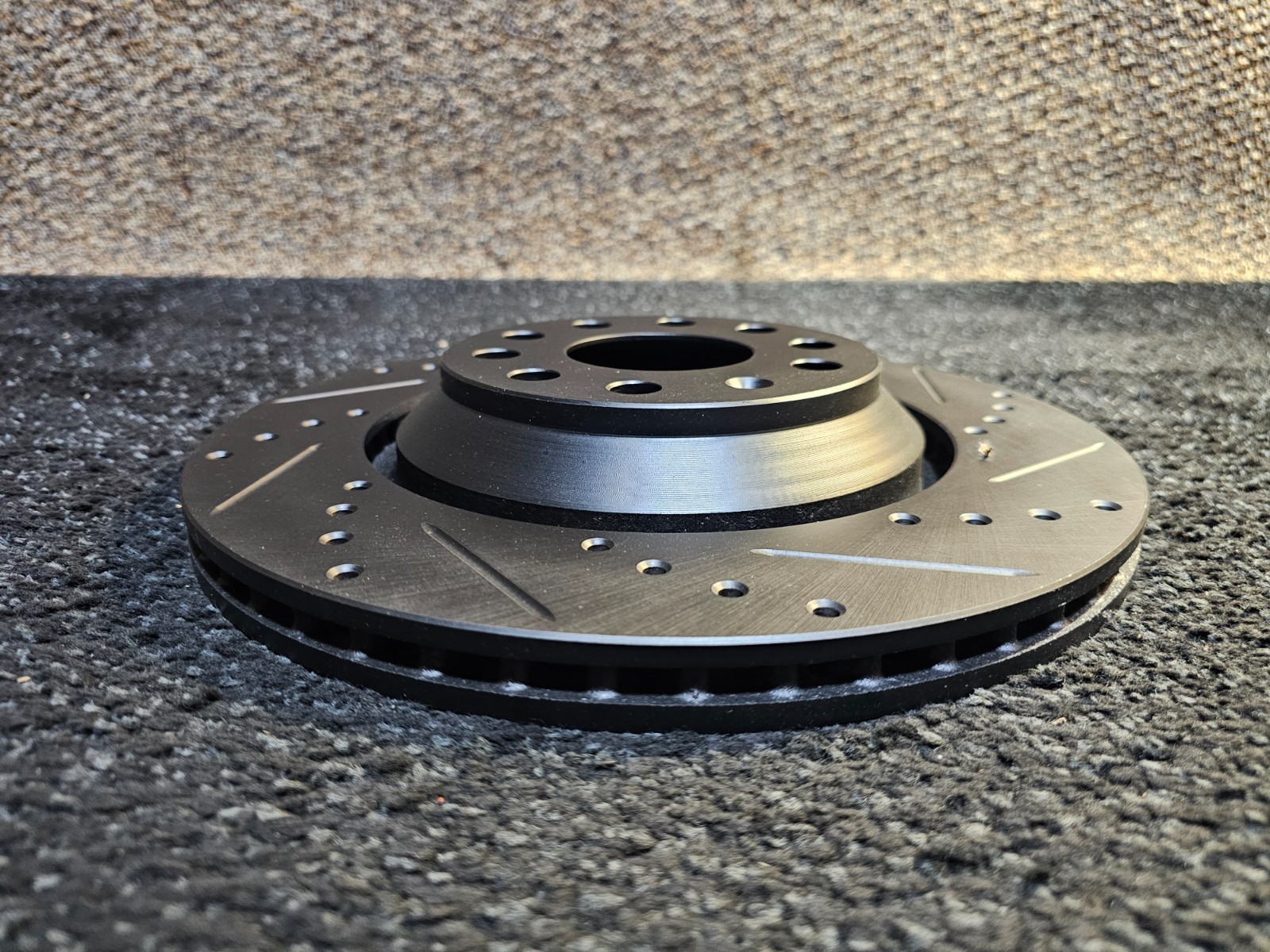 Rear Right Drilled and Slotted Brake Rotor 633-74030R For Audi Q3 (2019-2025)