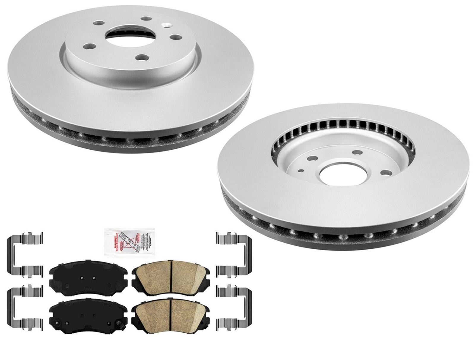 321MM Front Brake Rotors & Ceramic Brake Pads Fits Chevrolet Malibu 2013-2016