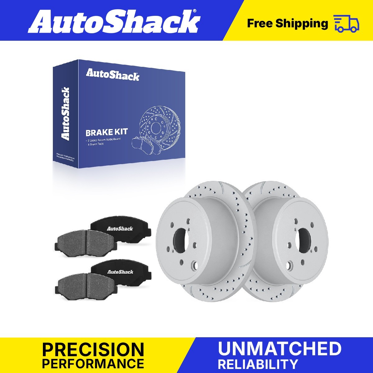 Rear Drilled Slotted Brake Rotors Ceramic Pads for Subaru, Outback 2010-2014