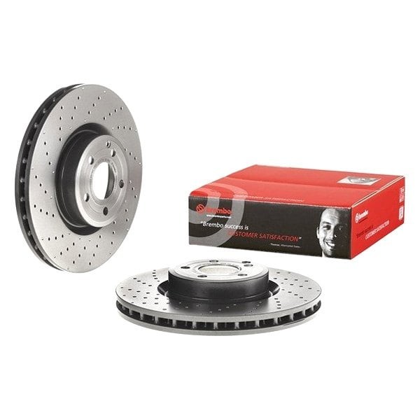 For Mercedes-Benz SL450 17-20 UV Coated Series Drilled Vented Front Brake Rotor