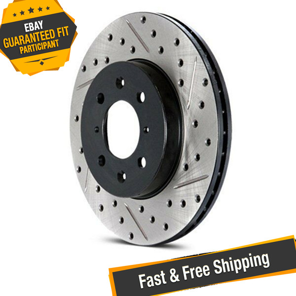 StopTech 127.42005L Sport Drilled & Slotted 1-Piece Front Brake Rotor