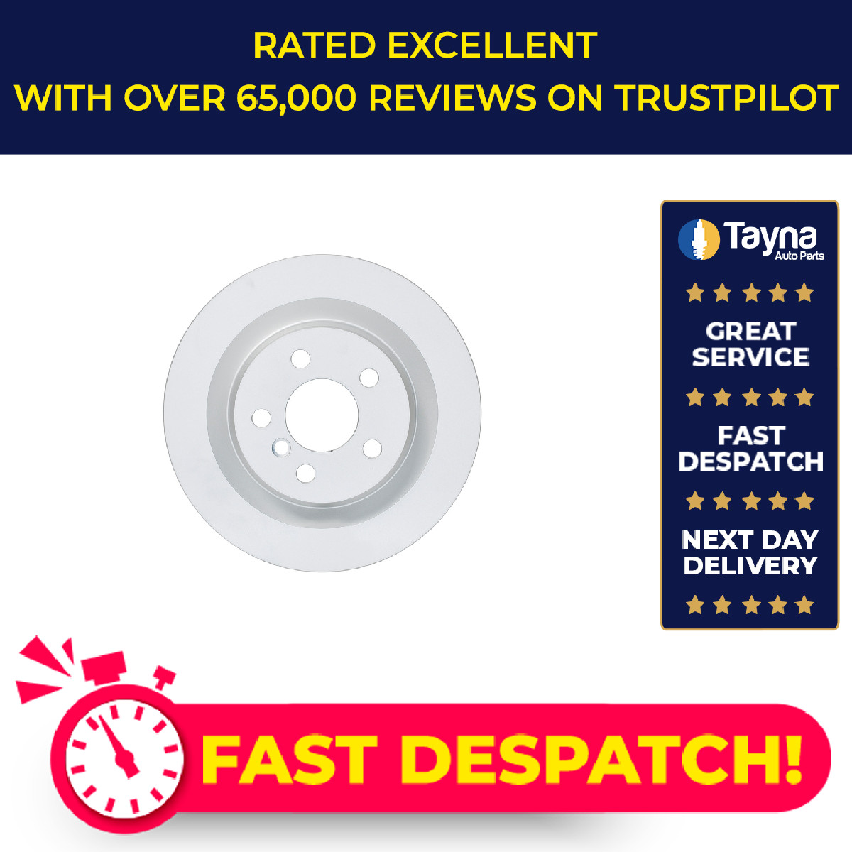 2x Brake Discs Pair Vented fits BMW 120D F40 2.0D Rear 2019 on B47C20B 300mm Set