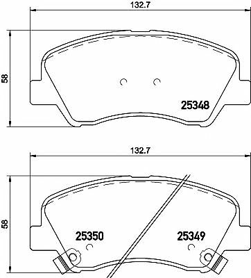 TEXTAR Front Axle BRAKE DISCS + PADS for HYUNDAI ACCENT IV Saloon 1.6 2010-on