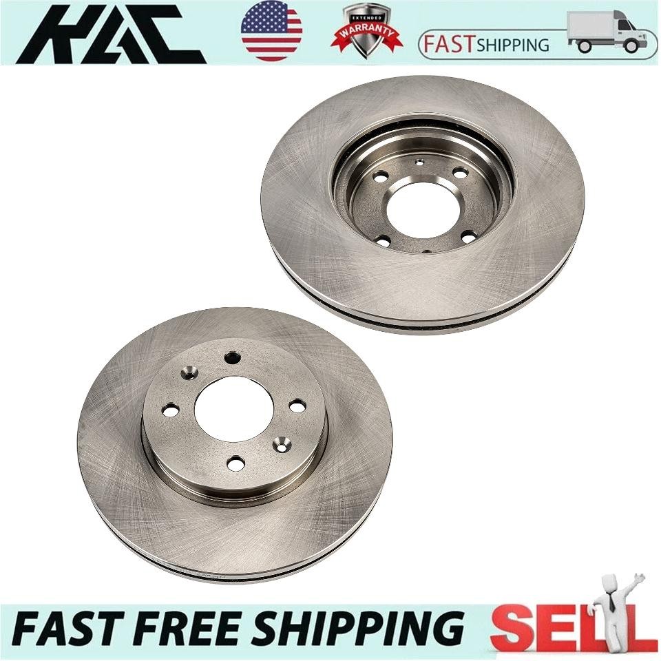 2x Front Brake Rotors For 2012-2017 Hyundai Accent 2012-2016 Kia Rio 12151048