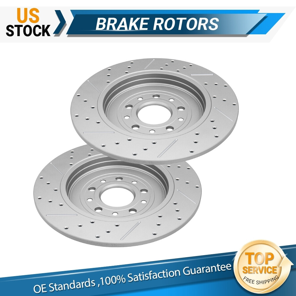 Rear Drilled Slotted Brake Rotors for Ford Freestyle Explorer Taurus X Montero
