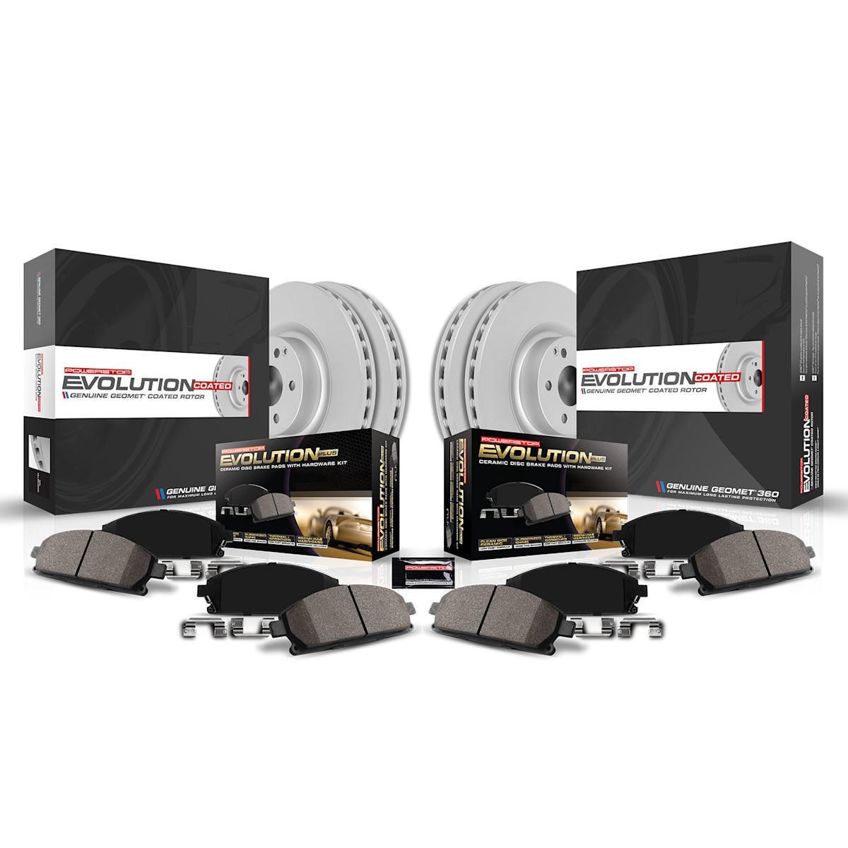 Powerstop Evolution 342.3mm Front 320.3mm Rear Discs Pads Sensors Kit for GLC300