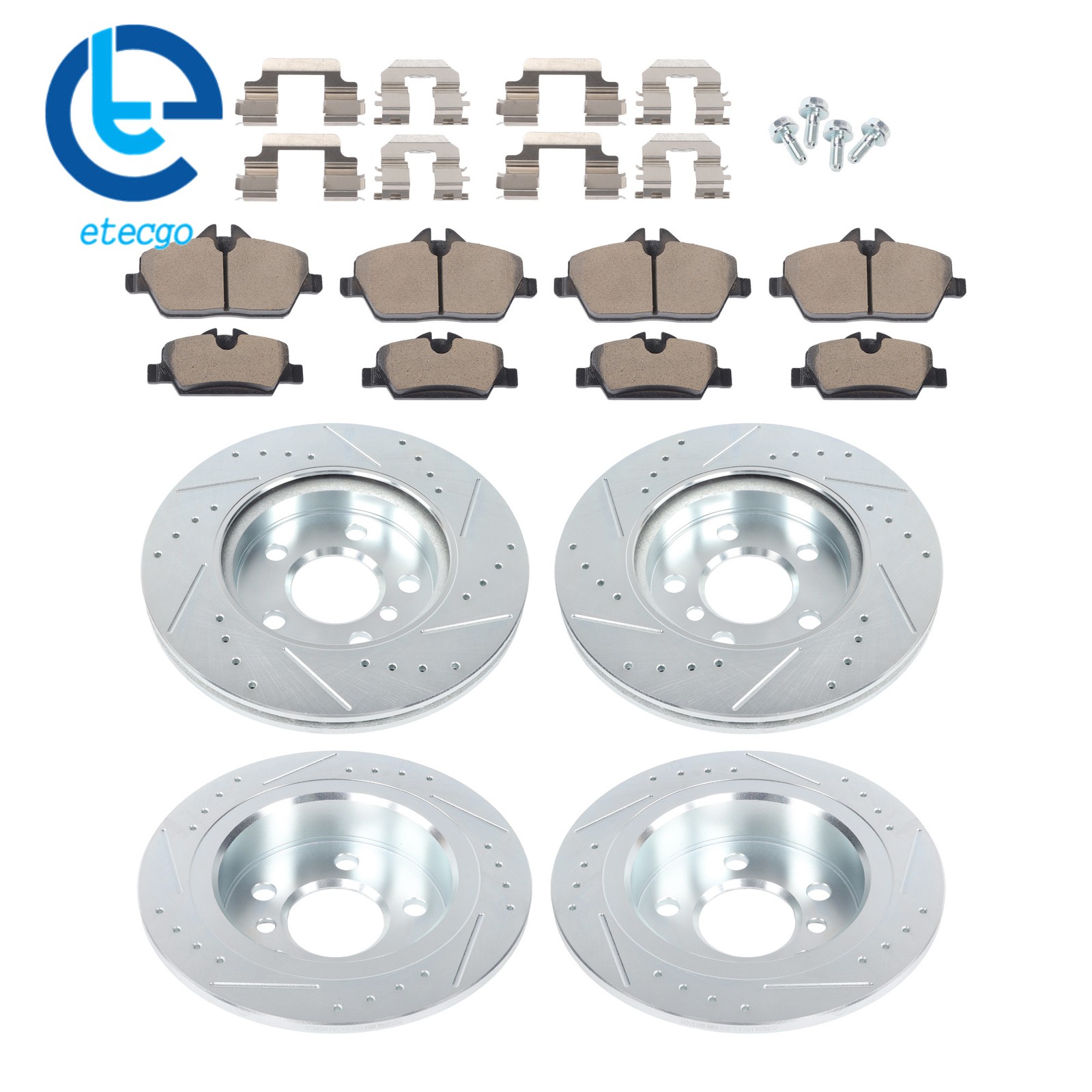 For Mini Cooper F56/F57 2015-2016 L3 1.5L Drilled Brake Rotor & Brake Pads