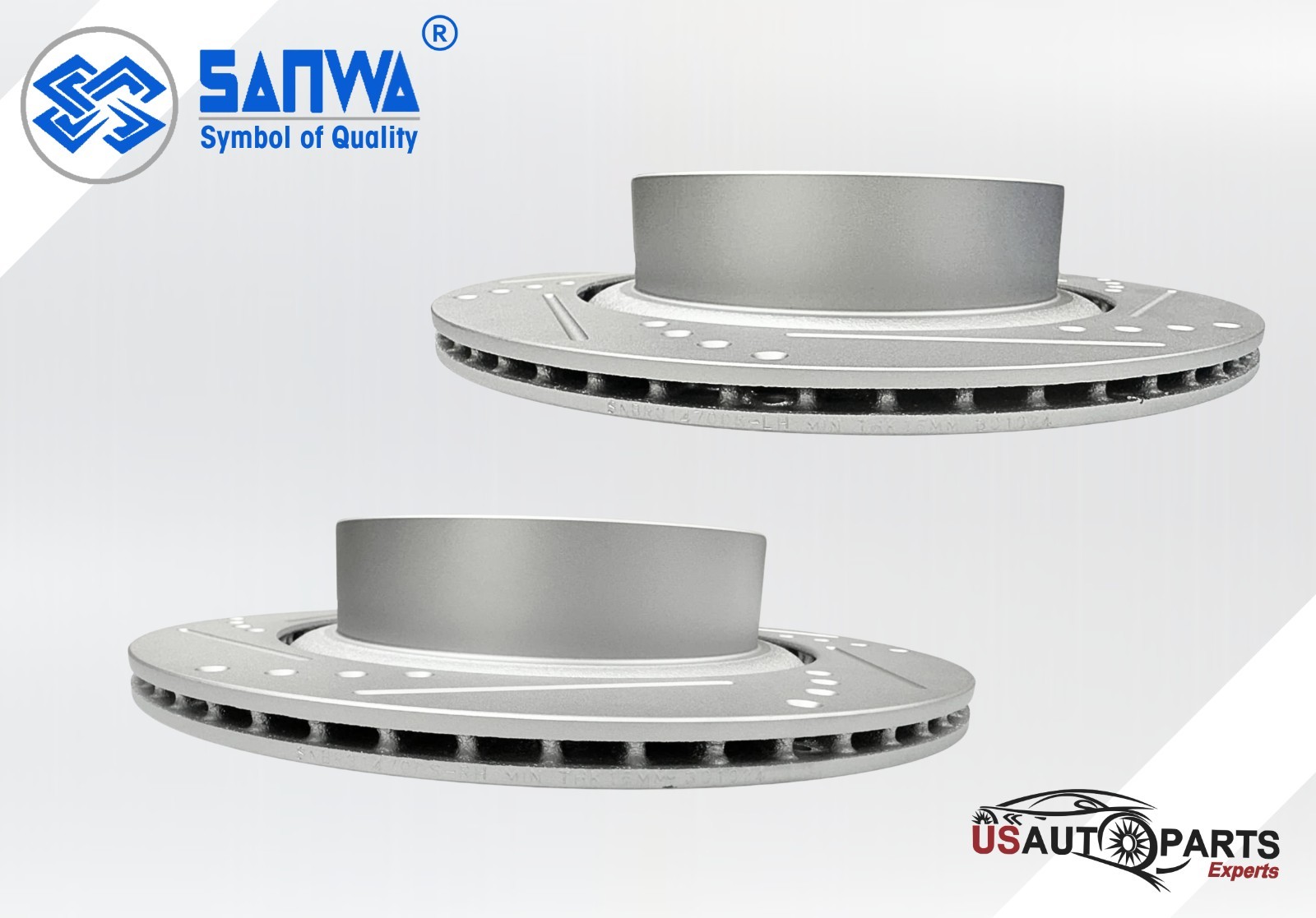 PAIR OF REAR BRAKE ROTOR VENTED & GEOMET COATED D&S 330MM FOR Q60 G37 07-15 3.7L