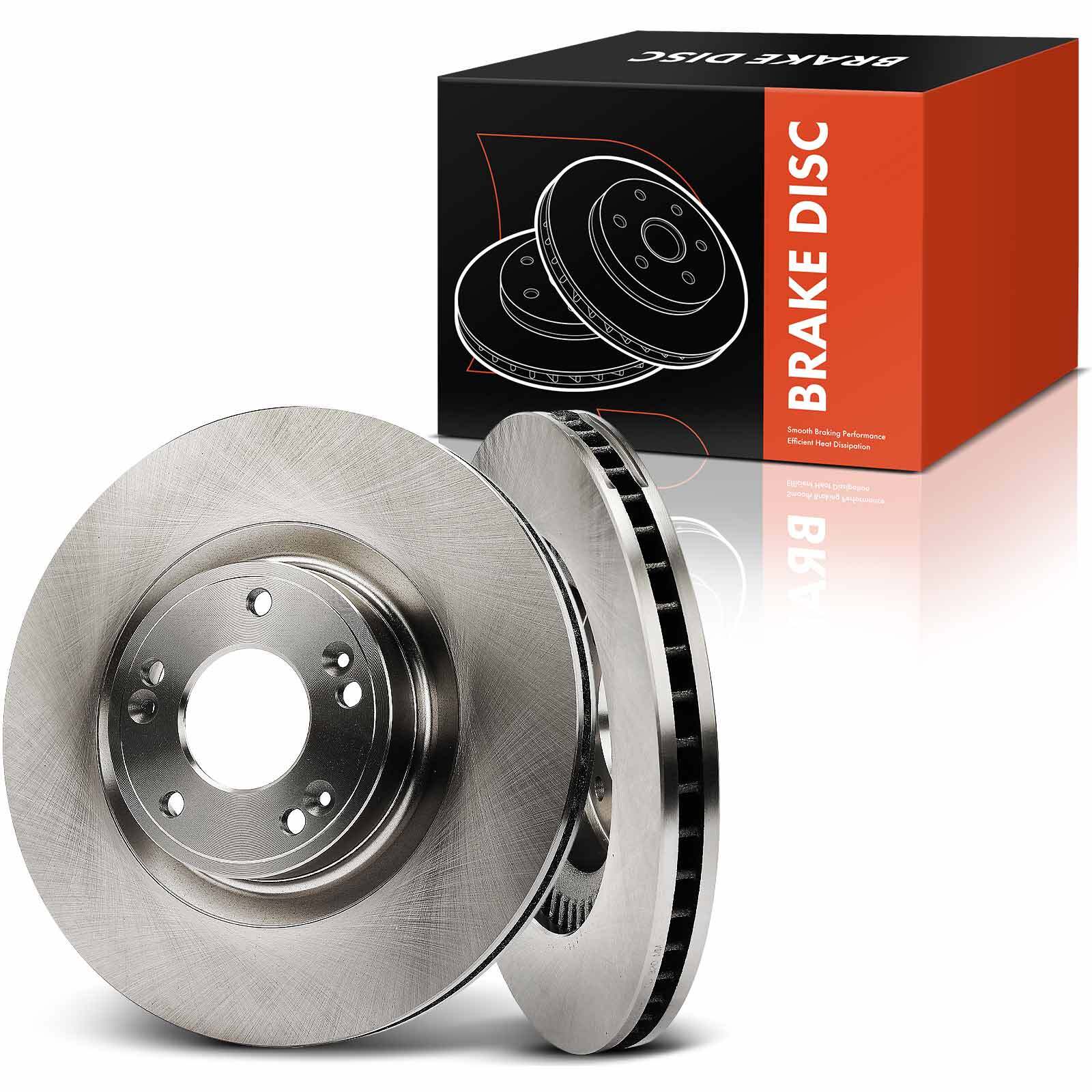 Front Left & Right Disc Brake Rotors for Hyundai Genesis 2009 2010 2011 V6 3.8L