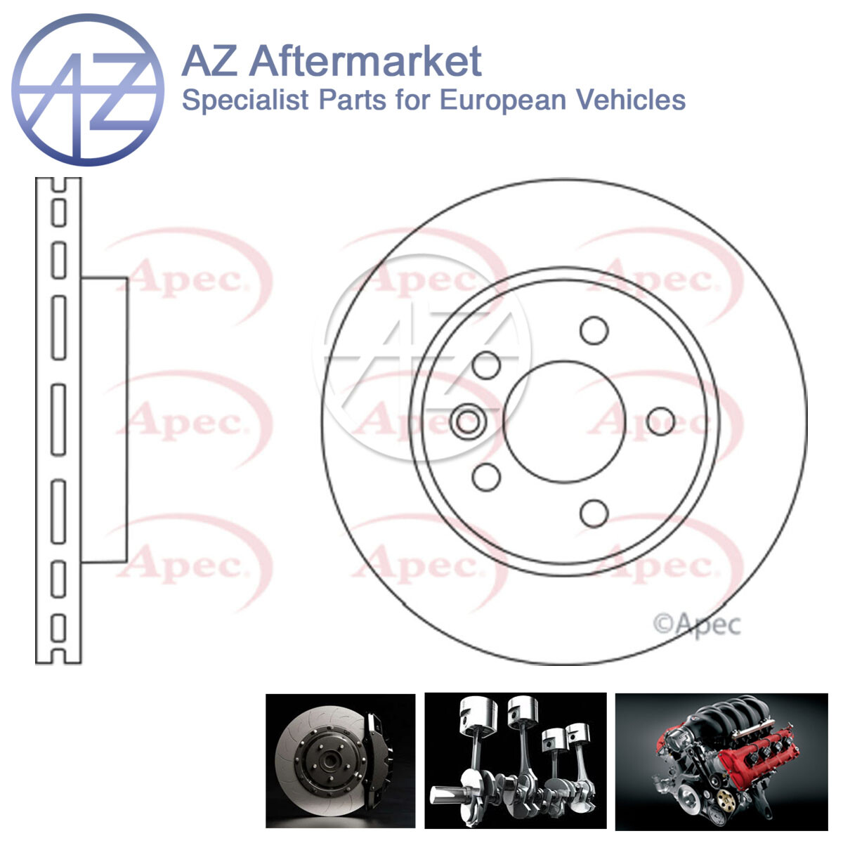 Fits VW Amarok 2010-2018 2.0 TDi AZ Front Brake Disc 2H0615301A
