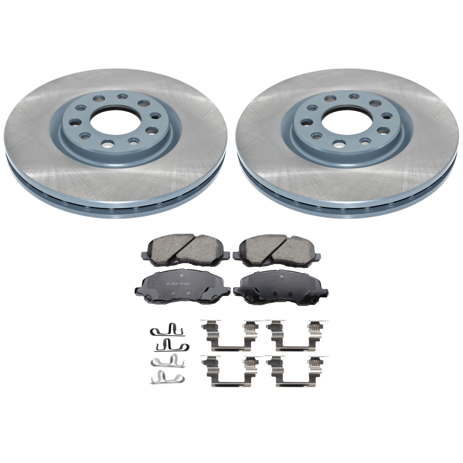 DuraGo Front Rotors Akebono ProACT Ceramic Disc Brake Pads Kit For Jeep Compass