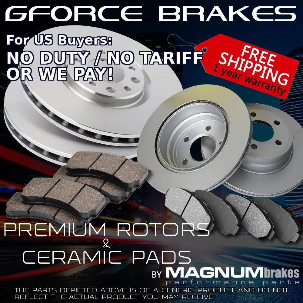 Front+Rear Premium Rotors & Ceramic Pads for 2009 Challenger SE (R-350mm Vented)