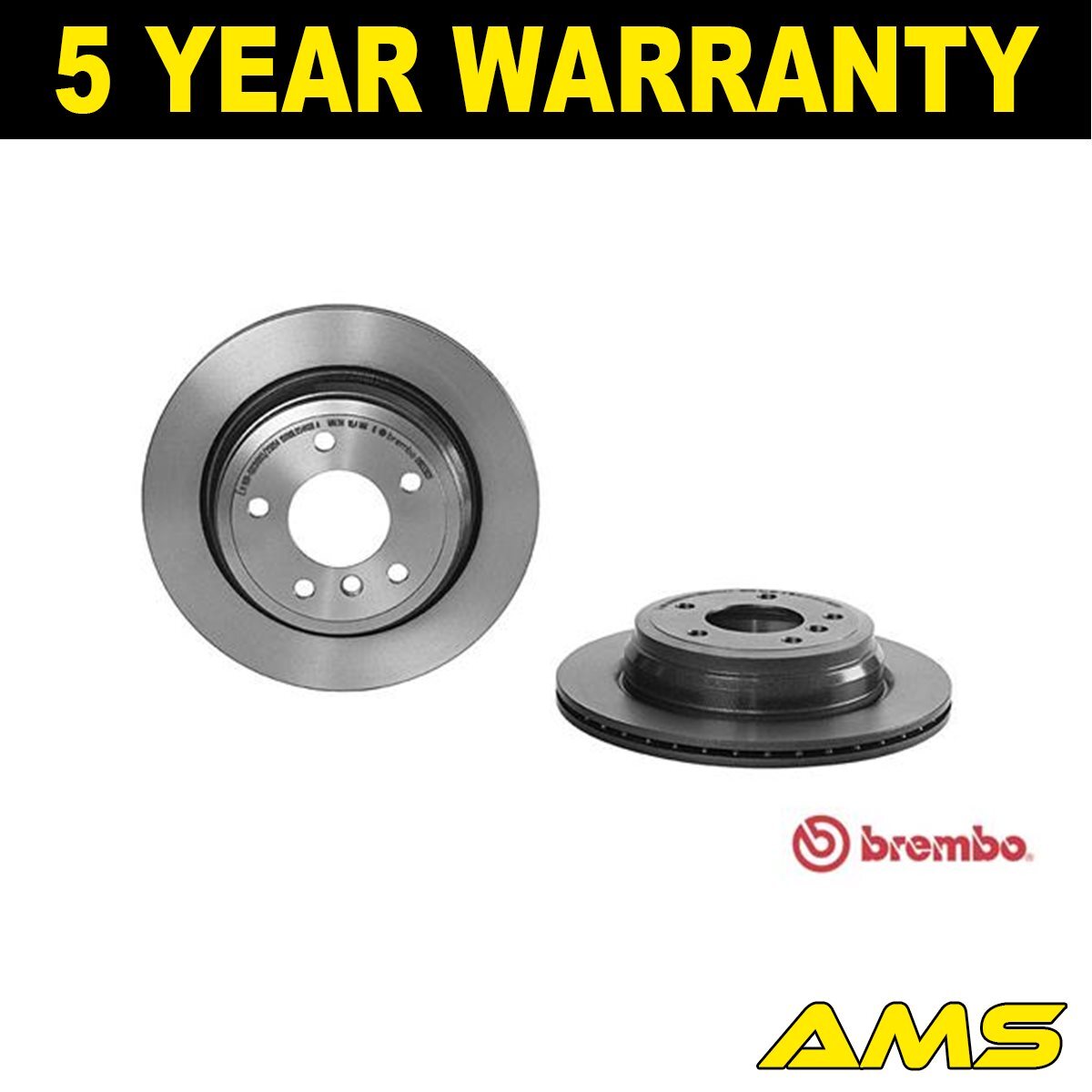 Fits BMW 3 Series 2004-2013 X1 2009-2015 1 Series 2005-2011 2x Discs Rear AMS