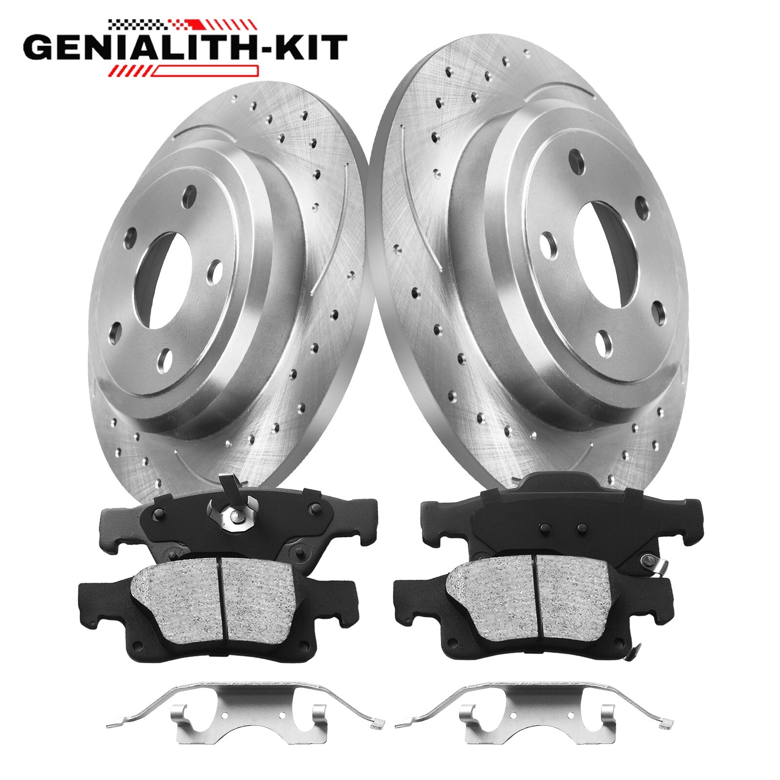 Rear Disc Rotors + Ceramic Brake Pads kit for Jeep Grand Cherokee 1999 – 2004