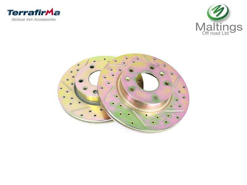 TERRAFIRMA DRILLED AND GROOVED FRONT BRAKE DISCS SDB101070CDG FITS F/L 1