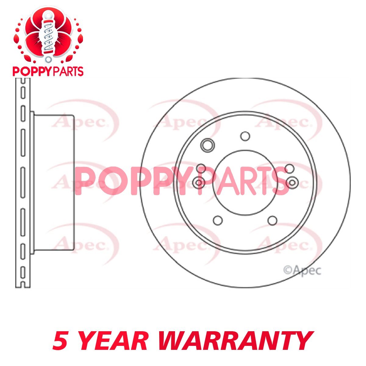 Fits Kia Sorento 2002-2009 2.4 2.5 CRDi 3.5 GCP Rear Brake Disc 584113E300