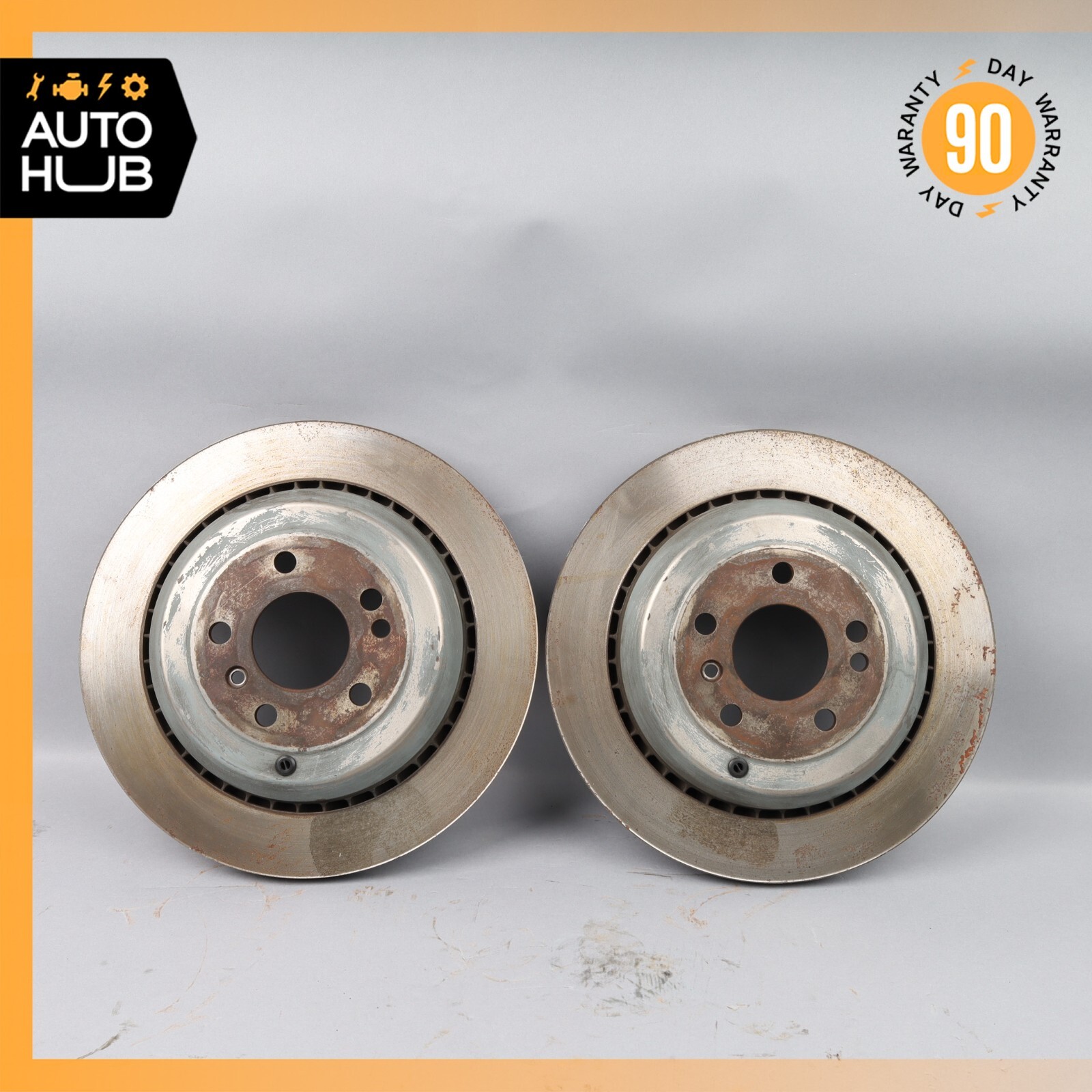 06-13 Mercedes X164 GL350 GL450 ML550 Rear Left & Right Brake Rotors Disc OEM