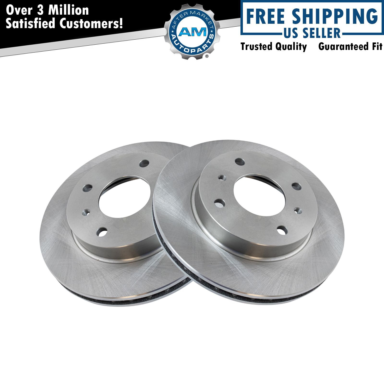 4 Stud Front Brake Rotor Pair Set For Nissan 240SX Sentra Stanza G20