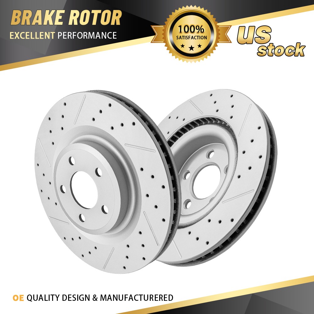 345mm Pair Front Disc Brake Rotor for 2020-2025 Ford Explorer Lincoln Aviator