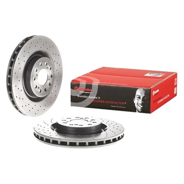 For Honda Civic 17-21 Brembo UV Coated Series Drilled Vented Front Brake Rotor