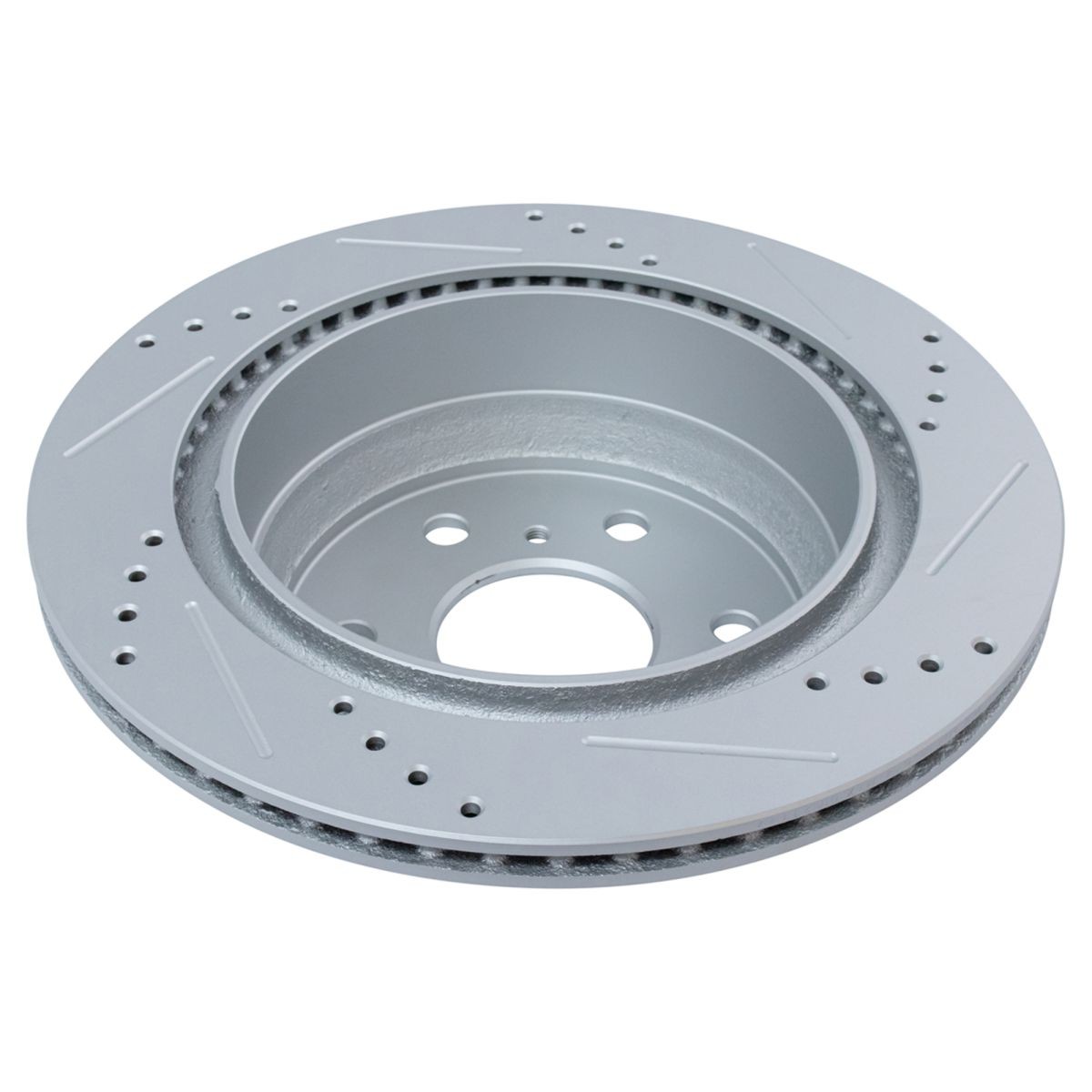 TRQ Performance Drilled Slotted Coated Rotor Front & Rear Set of 4 for GMC