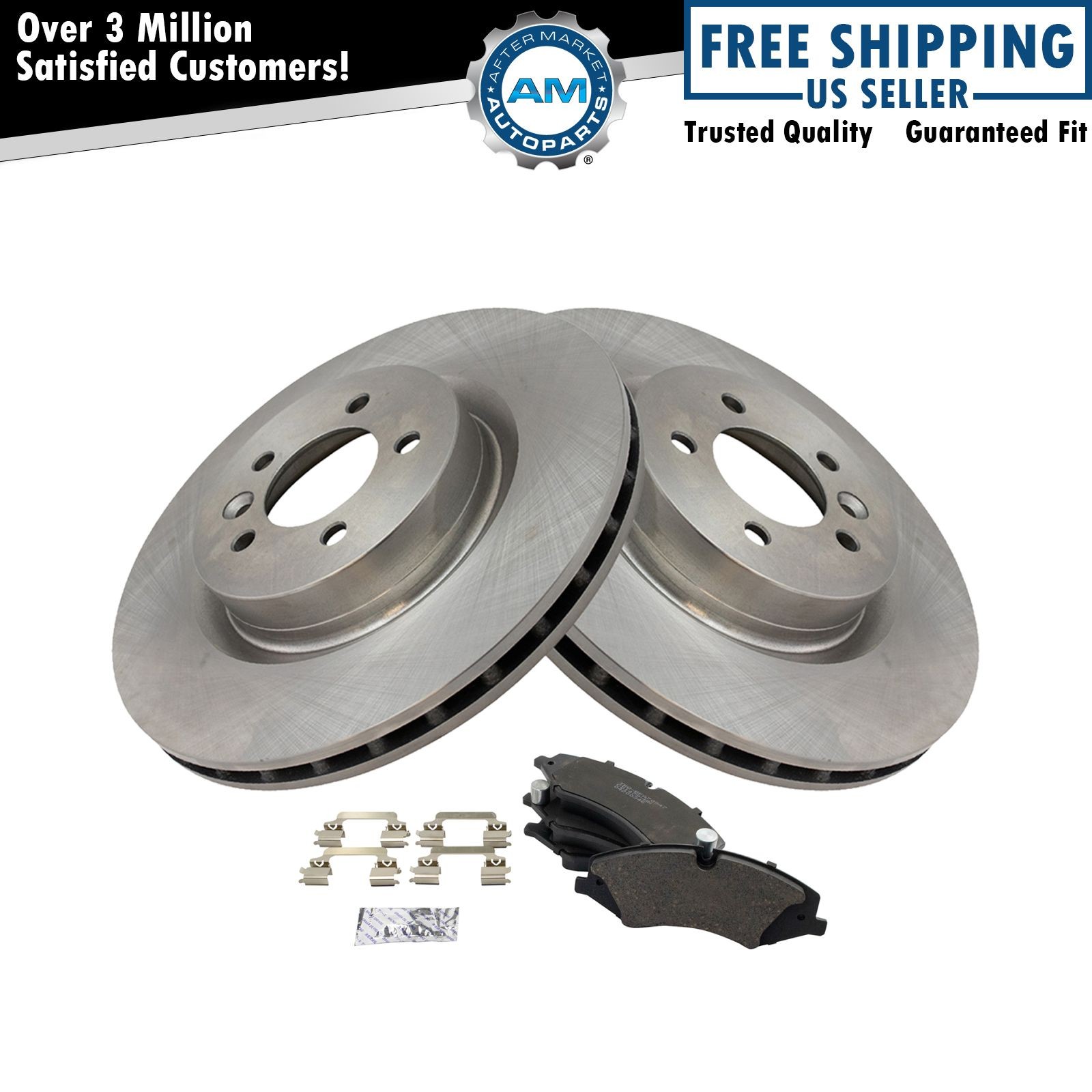 Front Premium Posi Ceramic Disc Brake Pads & Rotors Kit for Land Rover SUV