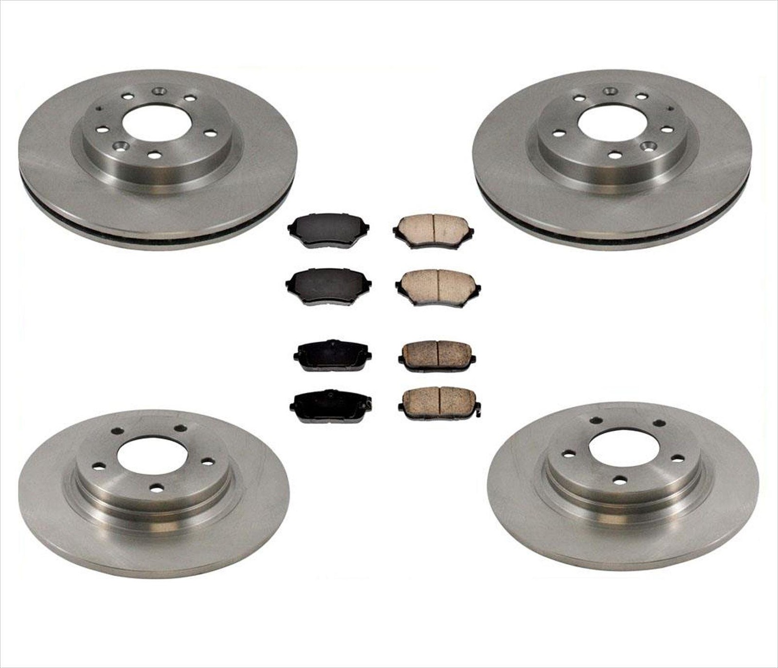 For Mazda Miata MX5 2006-2015 Front & Rear Disc Brake Rotors Ceramic Brake Pads